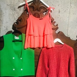 100% wool bundle vest, sweater, tank fall colors j crew St. Andrews realshetland